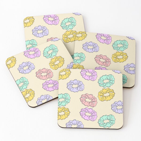 Item preview, Retro 90s Pastel Hair Scrunchie Pack designed and sold by The Little Wood Cottage.