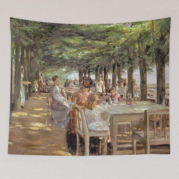 Aperçu de l'œuvre Max Liebermann - Terrasse du restaurant à Nienstedten créée et vendue par DejaVuStudio.