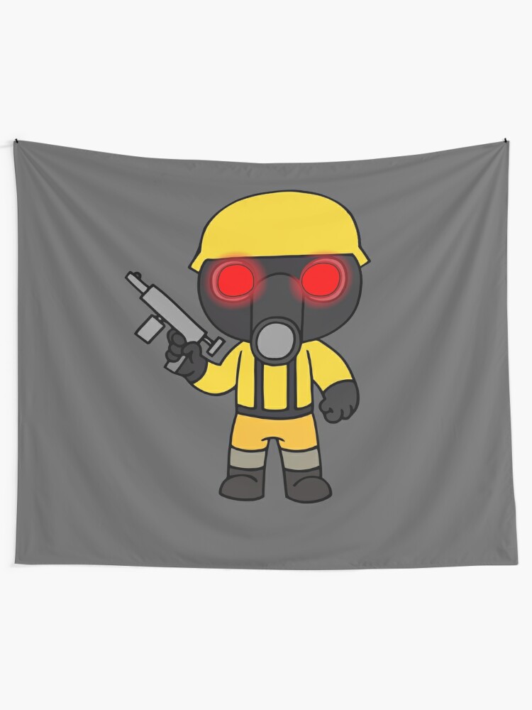 Torcher Pig Skin Tapestry By Stinkpad Redbubble - roblox piggy soldier skin
