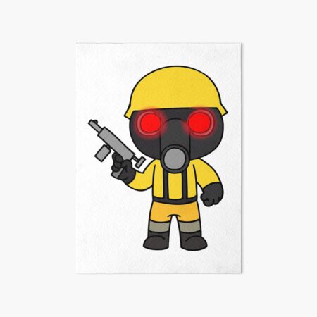 Torcher Pig Skin Art Board Print By Stinkpad Redbubble - hazmat hat roblox