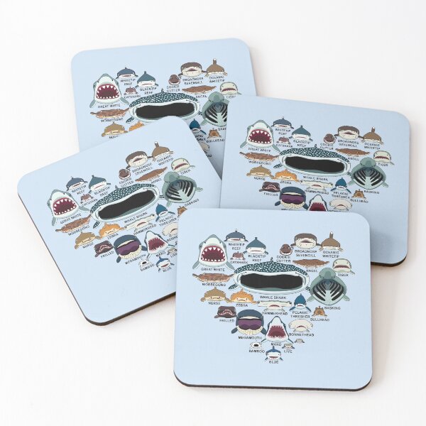 Item preview, Love Shark Faces Shark Lovers Heart designed and sold by shlebah.