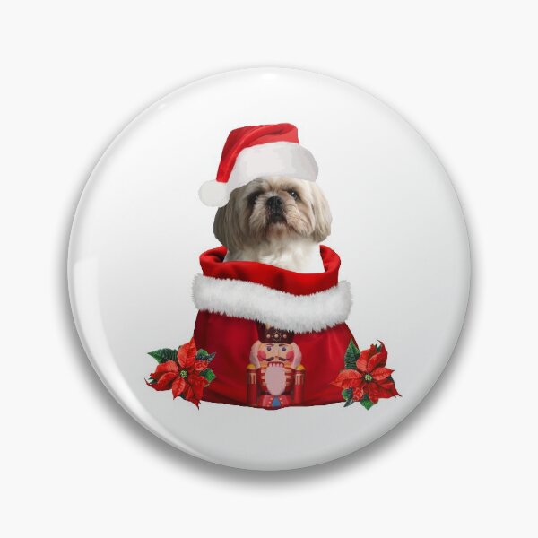Artikelvorschau, Shih tzu Dog Santa Claus Poinsetta Nutcracker bag entworfen und verkauft von Move-Art.