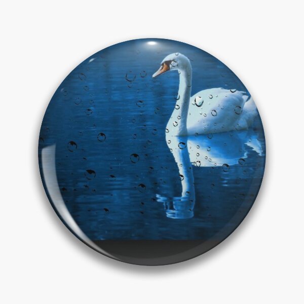 Item preview, The white swan and the water reflects in moon light. designed and sold by prashant art factory ✅️.