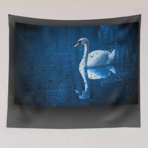 Item preview, The white swan and the water reflects in moon light. designed and sold by prashant art factory ✅️.