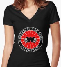 Westerburg High School Rottweilers Women's Fitted V-Neck T-Shirt