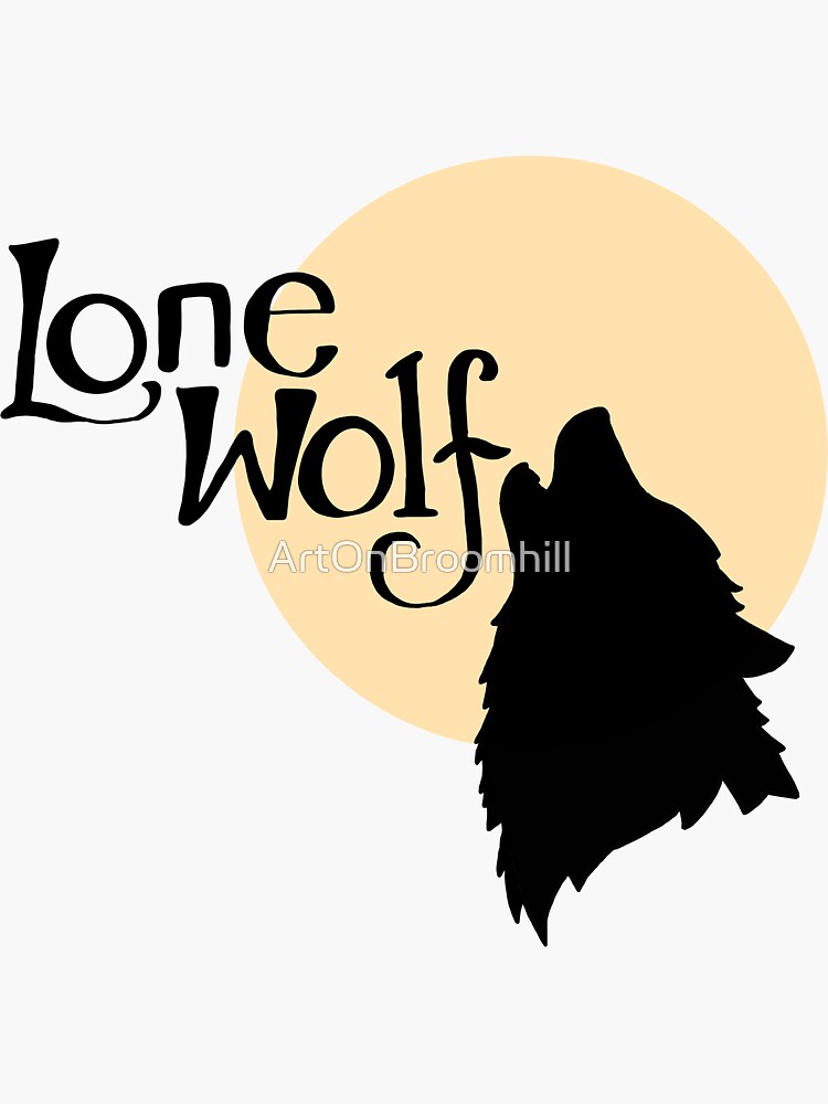 "Lone Wolf" Sticker For Sale By ArtOnBroomhill | Redbubble