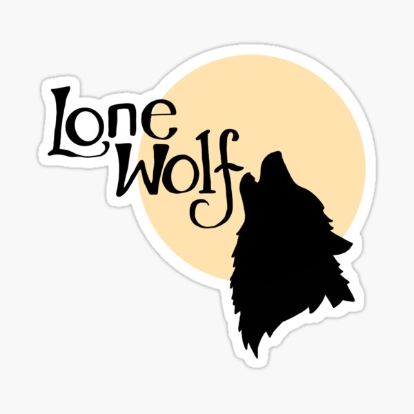 "Lone wolf" Sticker for Sale by ArtOnBroomhill Redbubble