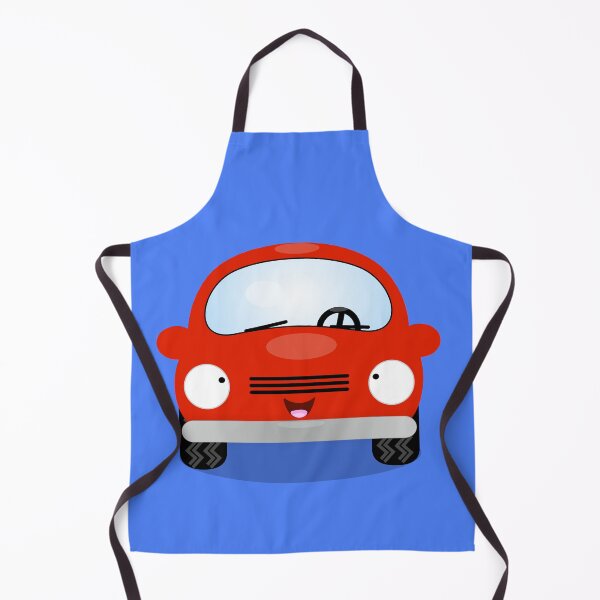 Item preview, Cute kawaii red car cartoon illustration designed and sold by FrogFactory.