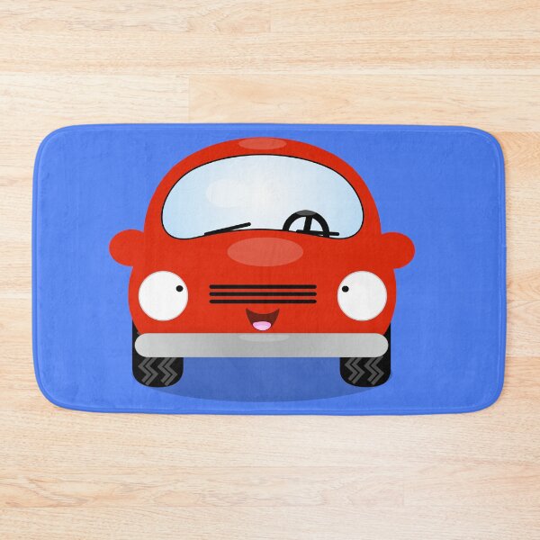 Item preview, Cute kawaii red car cartoon illustration designed and sold by FrogFactory.