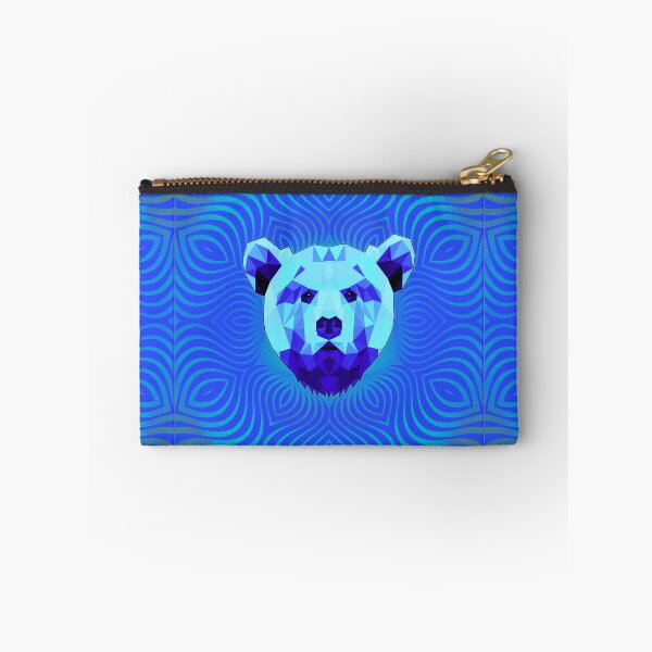 Item preview, Geometric Boisterous Bear - Ice Cold Wavy Blue designed and sold by NoMatterLab.