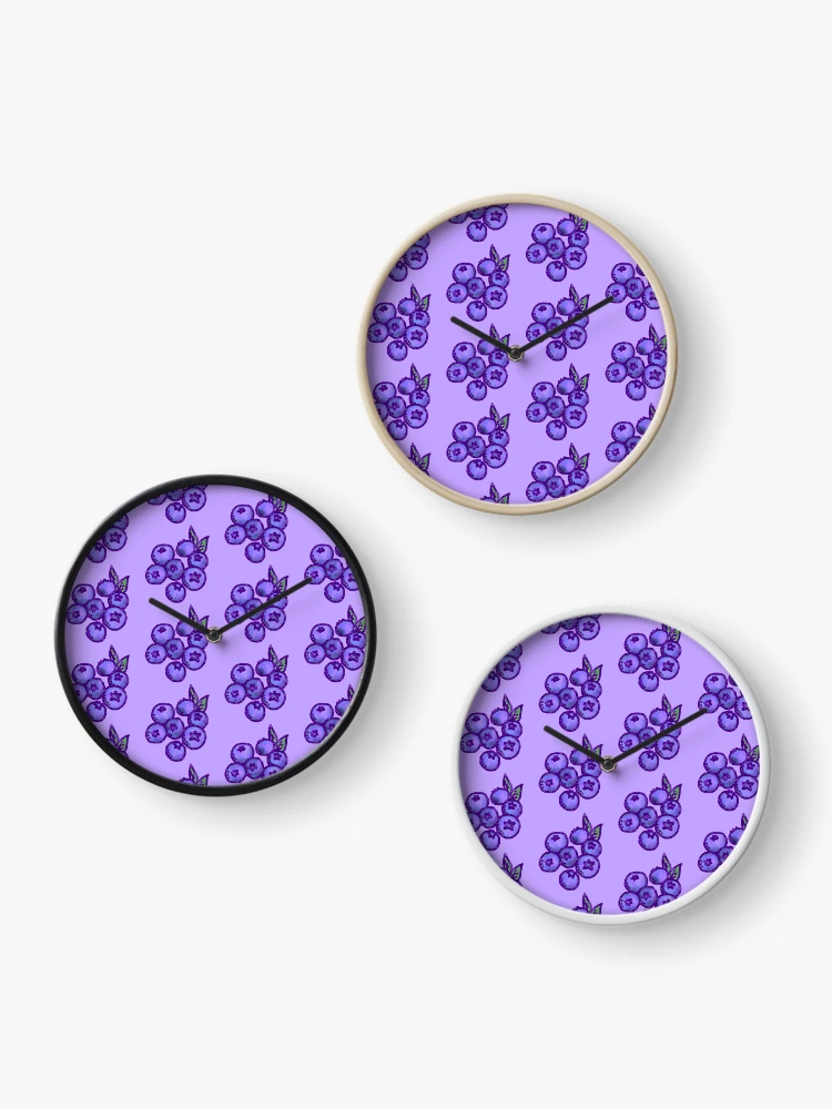 Thumbnail 3 of 4, Clock, Blueberries designed and sold by NiceButton.