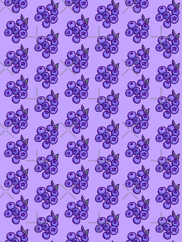 Thumbnail 3 of 3, Scarf, Blueberries designed and sold by nicebutton.