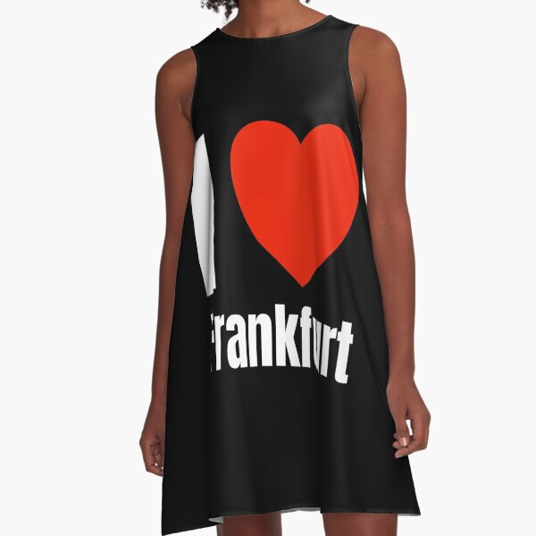 frankfurt logo retro vintage design  A-Line Dress