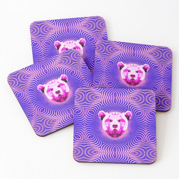 Item preview, Geometric Girly Bear - Hot Pink to Blue designed and sold by NoMatterLab.