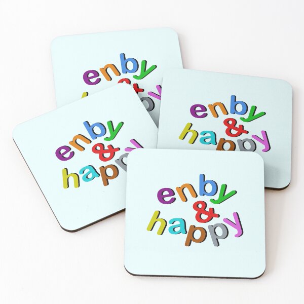 Item preview, Enby and Happy (NB, Non-Binary Pride) designed and sold by ClickForMore.