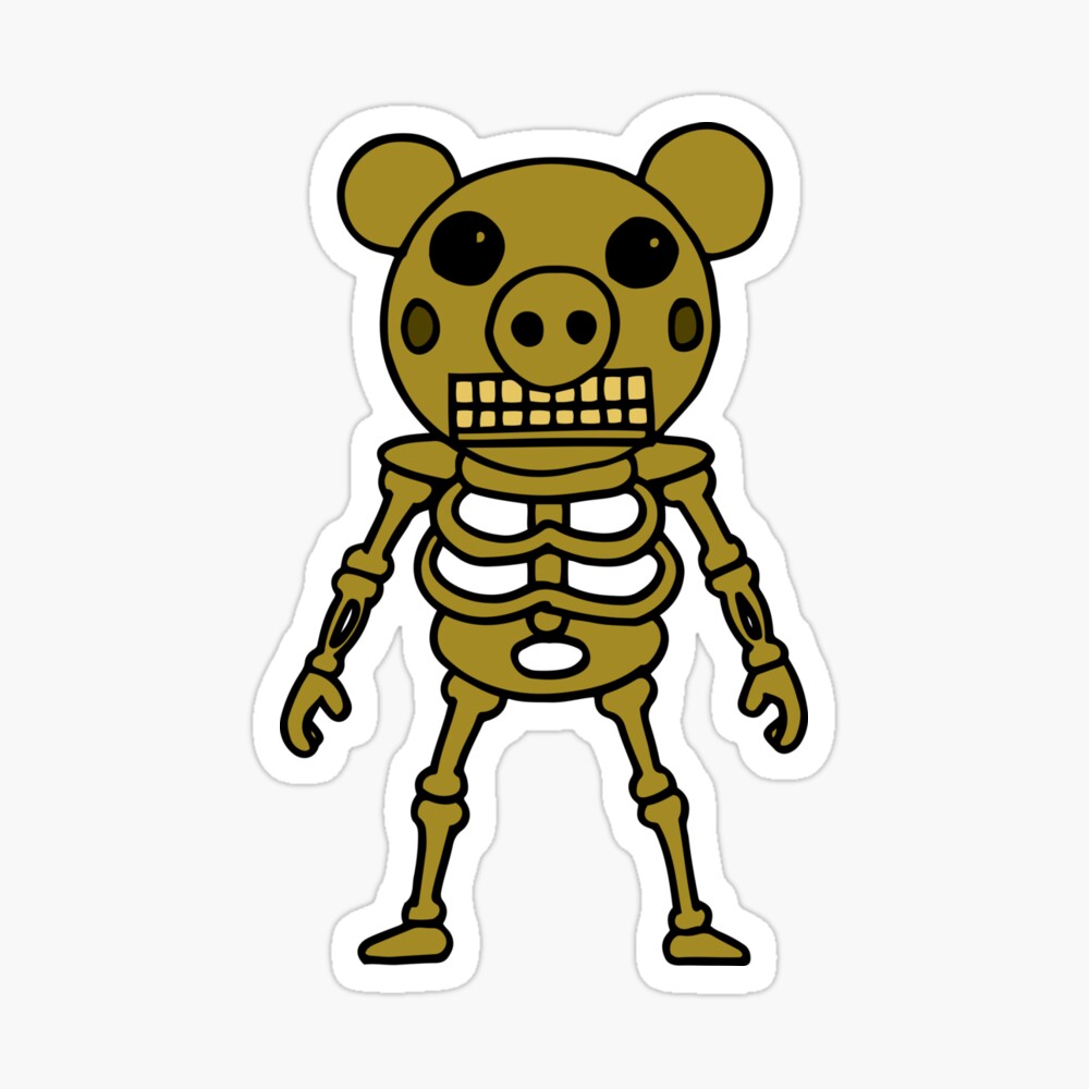 Skelly Pig Skin Art Board Print By Stinkpad Redbubble - roblox bear game skins