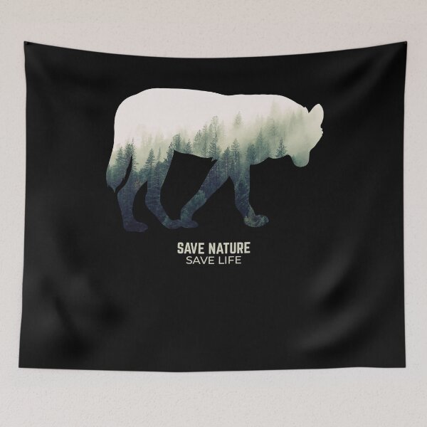 Item preview, Wolf in Forest Environment Climate Protection designed and sold by RJ-Art.