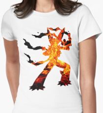 Mega Blaziken used Blast Burn Women's Fitted T-Shirt