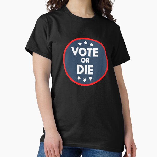 Vista previa del artículo con la obra «Vota o muere», diseñado y vendido por a-diana8.