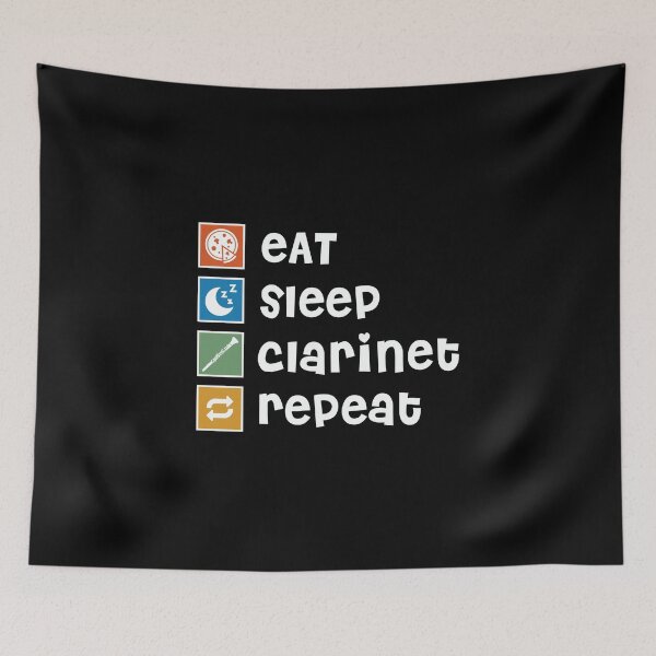 Item preview, Clarinet. Eat. Sleep. Repeat designed and sold by orlumbuspirate.