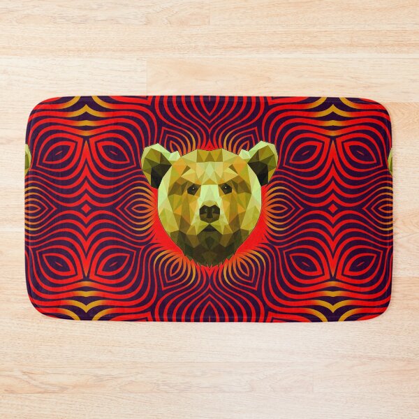 Item preview, Geometric Golden Bear - Psychedelic Party designed and sold by NoMatterLab.