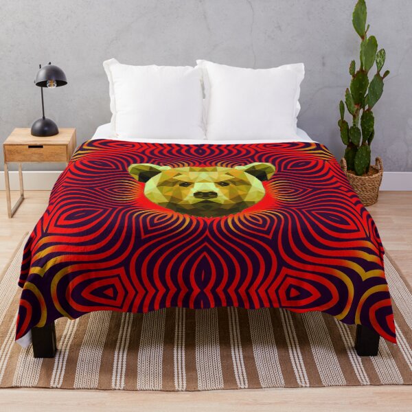 Item preview, Geometric Golden Bear - Psychedelic Party designed and sold by NoMatterLab.