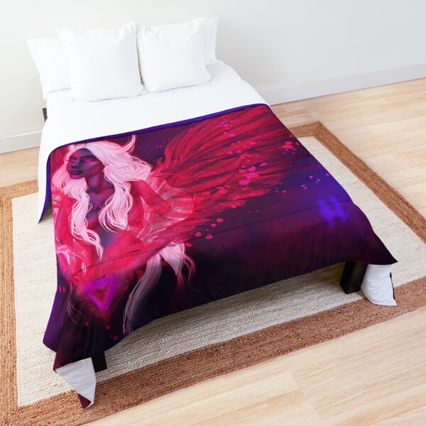 Purple Succubus Girl Comforter