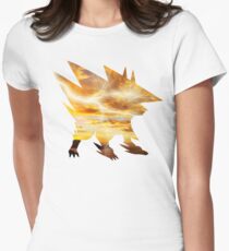 Mega Manectric Thunder Wave Women's Fitted T-Shirt
