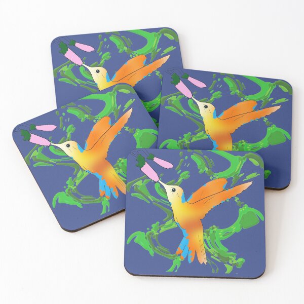 Item preview, Hummingbird in Hot Orange Colors - Line Art designed and sold by ibadishi.