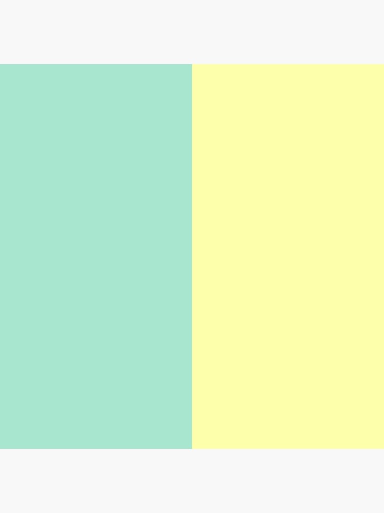 Pastel Green and Yellow Split by QuirkyClock