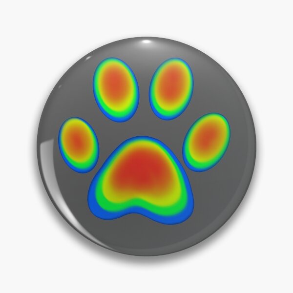 Item preview, Thermal Heat Signature Paw Print  designed and sold by SolarFox.