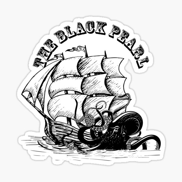 Autocollants découpés avec logo Pirates of the Caribb Black Pearl,  autocollants de style de voiture bricolage, accessoires de voiture de moto  de