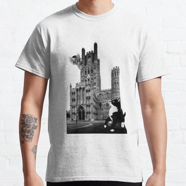 Ely Cathedral Cambridgeshire Giant Climbing Cats Classic T-Shirt