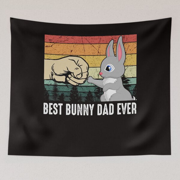 Item preview, Best Bunny Dad Ever Retro Vintage Rabbit Lover Gift designed and sold by RessieSmitham.