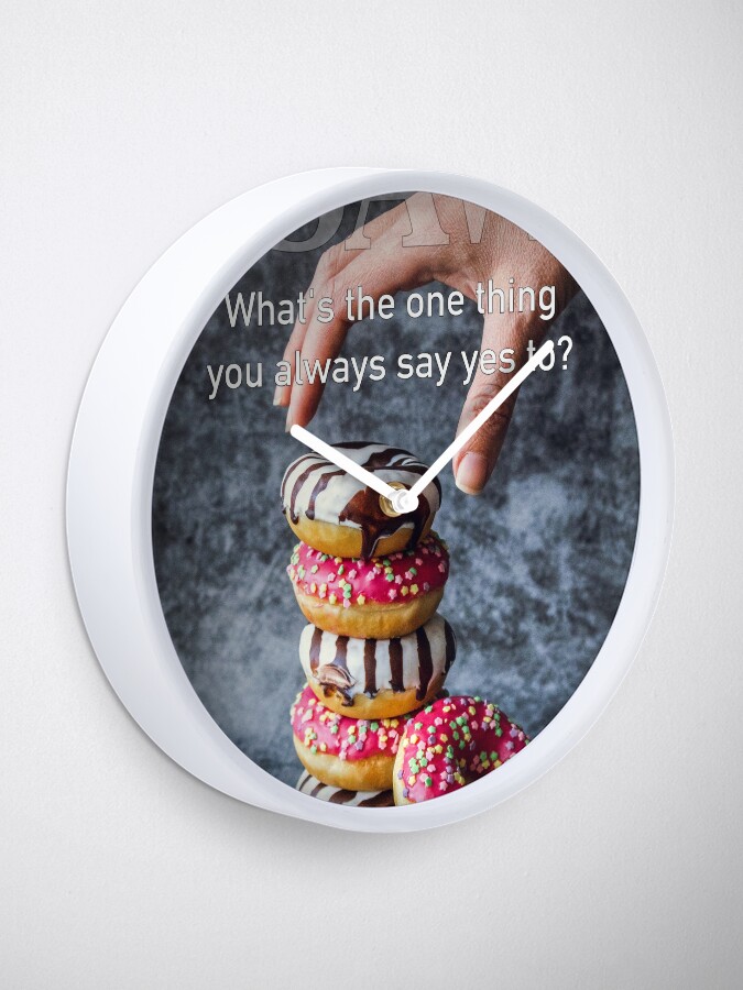 Alternate view of What's The One Thing You Always Say Yes To Clock