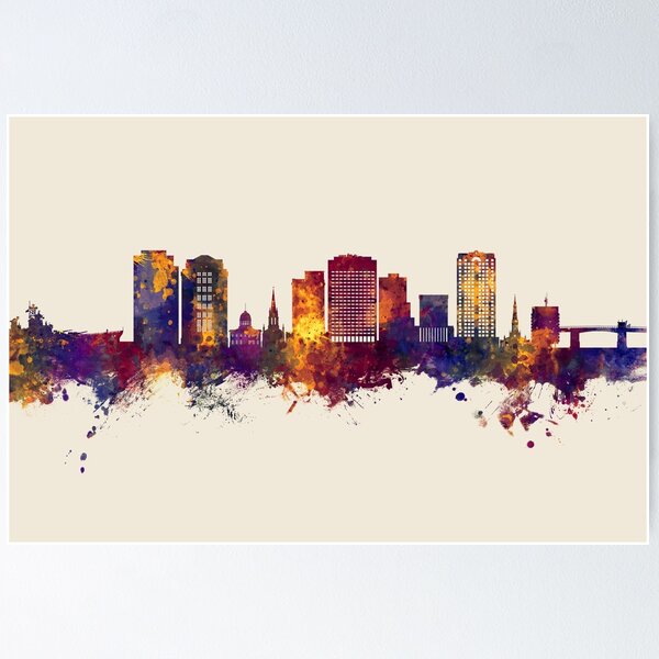 Item preview, Norfolk Virginia Skyline designed and sold by ArtPrints.