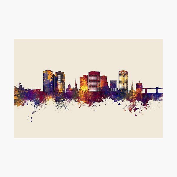 Item preview, Norfolk Virginia Skyline designed and sold by ArtPrints.