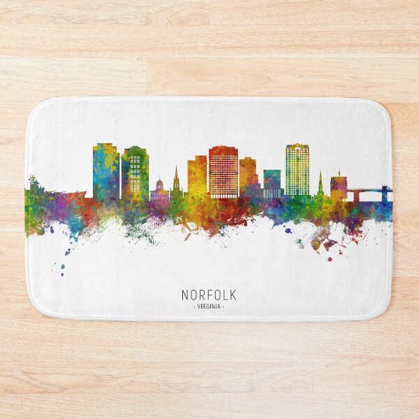 Artikelvorschau, Norfolk Virginia Skyline entworfen und verkauft von ArtPrints.
