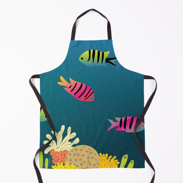 Aperçu de l'œuvre  idée cadeau plongeur poissons créée et vendue par Catcrea.
