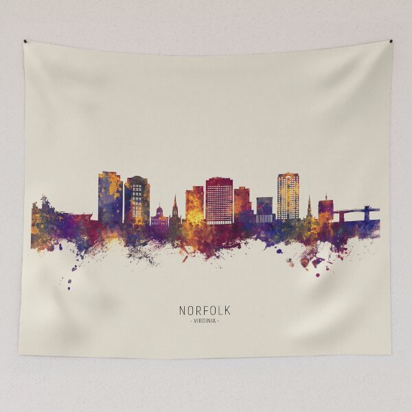 Item preview, Norfolk Virginia Skyline designed and sold by ArtPrints.