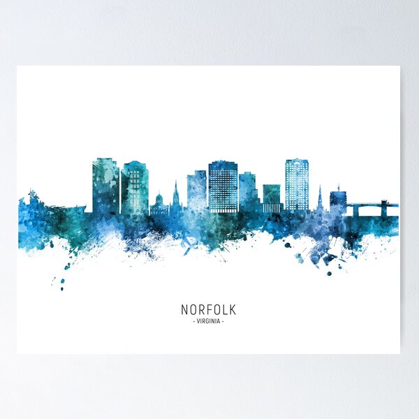 Item preview, Norfolk Virginia Skyline designed and sold by ArtPrints.