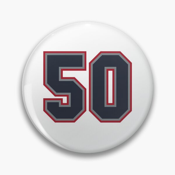Item preview, 50 Navy Grey Red Sports Number Fifty designed and sold by HelloFromAja.