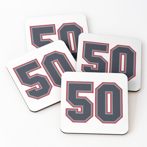 Item preview, 50 Navy Grey Red Sports Number Fifty designed and sold by HelloFromAja.