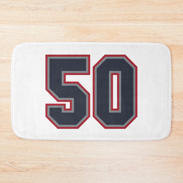 Item preview, 50 Navy Grey Red Sports Number Fifty designed and sold by HelloFromAja.