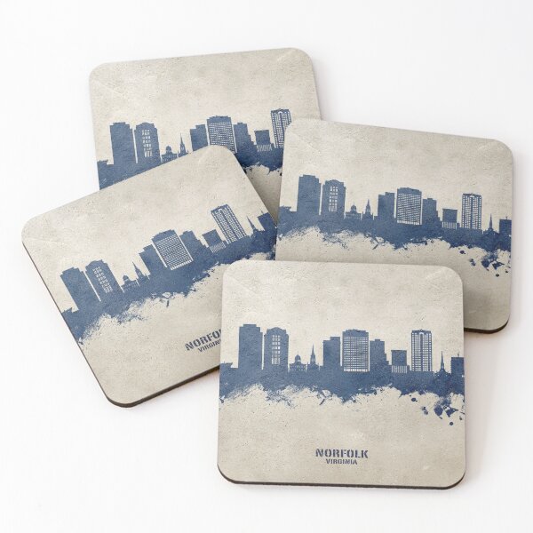 Artikelvorschau, Norfolk Virginia Skyline entworfen und verkauft von ArtPrints.