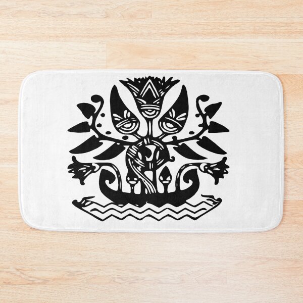 Item preview, Papyrus Floating on Water Tattoo in Black designed and sold by AlteredAtelier.