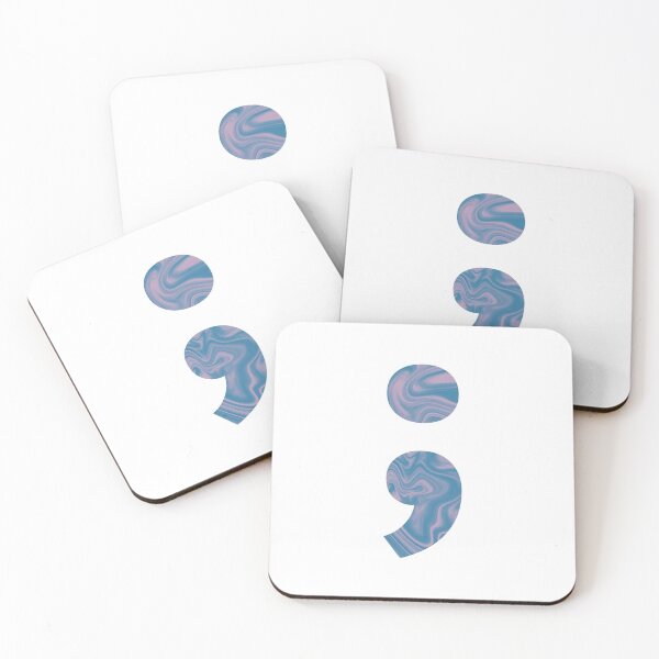 Item preview, Pink Halftone Marble Semicolon designed and sold by bynole.