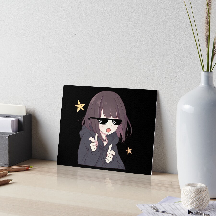 Menhera chan peeker - Peeking anime girl Poster for Sale by giftycat