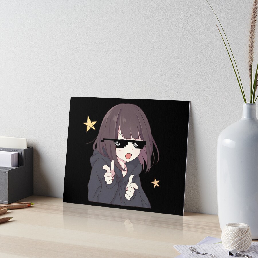 Menhera chan peeker - Peeking anime girl Poster for Sale by giftycat