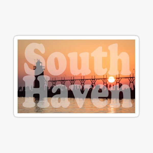South Haven, Michigan Sunset Gathering Sticker